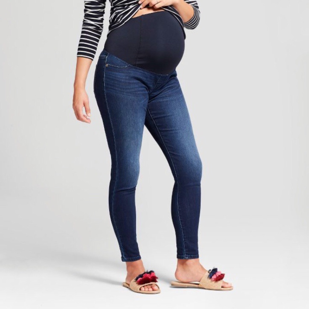 Maternity Jeans Skinny Dark Wash in Blue